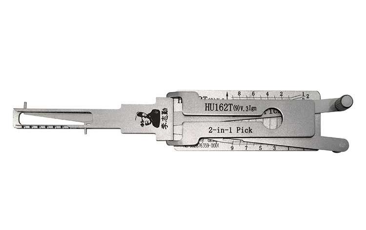ORIGINAL LISHI HU162 9-CUT AUDI VOLKSWAGEN 2-IN-1 PICK - IGNITION - ANTI GLARE