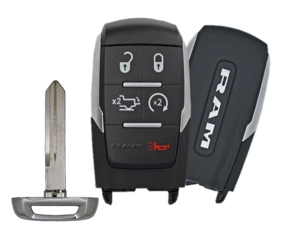 2019-2021 DODGE RAM 5 BUTTON SMART KEY - POWER TAILGATE, REMOTE START PN 68374994AB