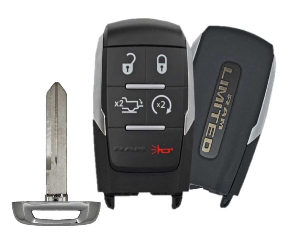 2019-2020 DODGE RAM LIMITED 5 BUTTON SMART KEY - POWER TAILGATE, REMOTE START PN 68375457AB
