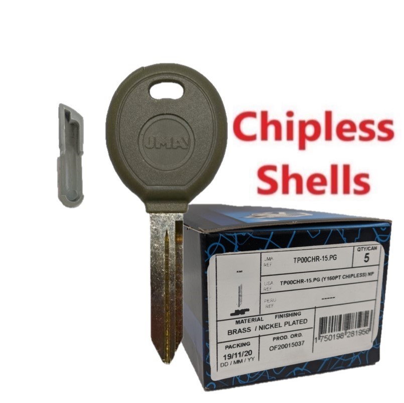 (BOX OF 5) JMA - Y160PT KEY SHELL FOR CHRYSLER DODGE JEEP 