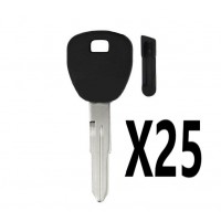 (25 PACK) REPLACEMENT 1996-2008 HD103 TRANSPONDER KEY SHELL 