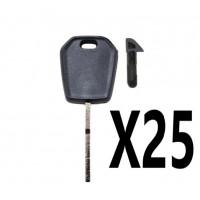 (25 PACK) 2013-2019 FORD LINCOLN HU101 SIDE-MILL TRANSPONDER KEY SHELL (NO CHIP) FOR 128-BIT 