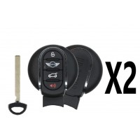 (2 PACK) 2014-2018 MINI COOPER 4 BUTTON SMART KEY (FEM / BDC) - PN 9345896-01