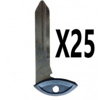 (25 PACK) CHRYSLER DODGE JEEP VOLKSWAGEN OEM FOBIK STYLE EMERGENCY KEY