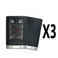 (3 PACK) REPLACEMENT 2007-2014 CADILLAC ESCALADE 6B KEYLESS ENTRY REMOTE 