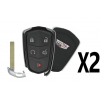 (2 PACK) 2014-2019 CADILLAC ATS CT6 CTS XTS SMART KEY 5B TRUNK / REMOTE START - 13580811