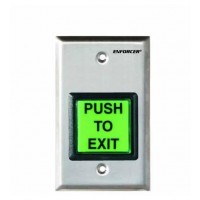 SECO-LARM - ILLUMINATED RTE SINGLE GANG PUSH BUTTON WALL PLATE - STAINLESS STEEL W/ TIMER 
