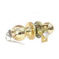 ADIR - KEYED ENTRY DOOR KNOB WITH 2 SC1 KEYS (BRASS FINISH US3)