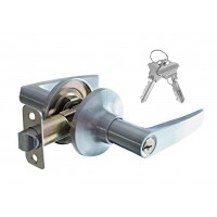 ADIR - LIGHT COMMERCIAL DUTY ENTRY DOOR LEVER LOCK SET WITH 2 SC1 KEYS (SATIN NICKEL FINISH US15)