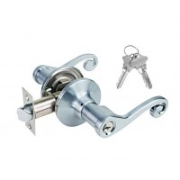 ADIR - LIGHT COMMERCIAL DUTY ENTRY DOOR LEVER LOCK SET WITH 2 SC1 KEYS (SATIN NICKEL FINISH US15)