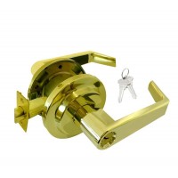 ADIR - GRADE 2 HEAVY-DUTY COMMERCIAL ENTRY LEVER LOCKSET WITH 2 SC1 KEYS (POLISHED BRASS - US3)