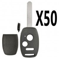 (50 PACK) E-SHELL EXTRA STRENGTH 3 BUTTON REMOTE HEAD KEY SHELL FOR HONDA