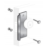 ENTRY ARMOR - 6" CENTER ROSE LATCH PROTECTOR (CHROME)