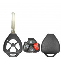 E-SHELL EXTRA STRENGTH 4 BUTTON REMOTE HEAD KEY SHELL FOR TOYOTA 
