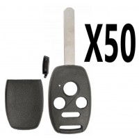 (50 PACK) E-SHELL EXTRA STRENGTH 4 BUTTON REMOTE HEAD KEY SHELL FOR HONDA