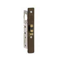 ADAMS RITE 4510-45-201-313 STANDARD DEADLATCH, FLAT FACEPLATE, 1-1/2" BACKSET, LH/RHR, 2-5/8" STRIKE - DARK BRONZE