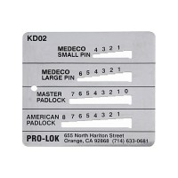 PRO-LOK - KEY DECODER FOR MEDECO, MASTER, & AMERICAN 