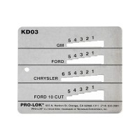 PRO-LOK - KEY DECODER FOR GM, CHRYSLER, FORD, & 10 CUT