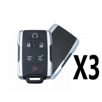 (3 PACK) REPLACEMENT 2015-2020 CHEVROLET / GMC 6B KEYLESS ENTRY REMOTE - PN 13577766