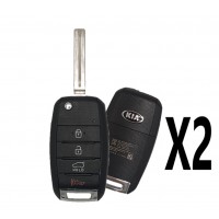 (2 PACK) 2017-2019 KIA SOUL REMOTE FLIP KEY 4B HATCH (PS) PN 95430-B2101
