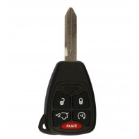 5 BUTTON REPLACEMENT REMOTE HEAD KEY W/ HATCH 