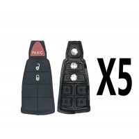 (5 PACK) 3 BUTTON REPLACEMENT RUBBER PAD FOR FOBIK KEYS 