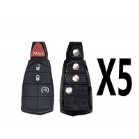 (5 PACK) 4 BUTTON REPLACEMENT RUBBER PAD FOR FOBIK KEYS 