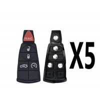 (5 PACK) 5 BUTTON REPLACEMENT RUBBER PAD FOR FOBIK KEYS 
