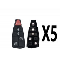 (5 PACK) 5 BUTTON REPLACEMENT RUBBER PAD FOR FOBIK KEYS 