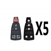 (5 PACK) 5 BUTTON REPLACEMENT RUBBER PAD FOR FOBIK KEYS 