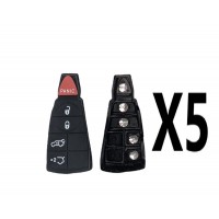 (5 PACK) 5 BUTTON REPLACEMENT RUBBER PAD FOR FOBIK KEYS 