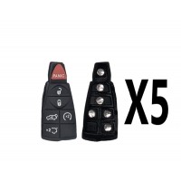 (5 PACK) 6 BUTTON REPLACEMENT RUBBER PAD FOR FOBIK KEYS 
