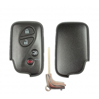REPLACEMENT 4 BUTTON REMOTE SHELL FOR LEXUS SMART KEY HYQ14AAB, HYQ14ACX, HYQ14AAF
