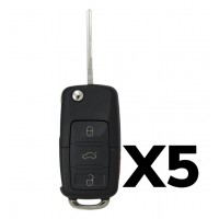 (5 PACK) VOLKSWAGEN REMOTE FLIP KEY 4B (48 CHIP)