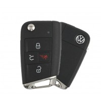 2015-2018 VOLKSWAGEN GOLF, GTI 4 BUTTON FLIP KEY WITHOUT COMFORT ACCESS  - PN 5G6 959 752 AC ( MQB )