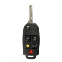2004-2015 VOLVO 5 BUTTON REMOTE FLIP KEY - PN 8626556 / 8688799 (OEM ELECTRONICS W/ AFTERMARKET SHELL)