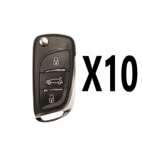 (10 PACK) XHORSE DS STYLE - 3B UNIVERSAL REMOTE FLIP KEY FOR VVDI KEY TOOL (WIRED)