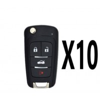 (10 PACK) XHORSE GM STYLE - 4B UNIVERSAL REMOTE FLIP KEY FOR VVDI KEY TOOL (WIRELESS)
