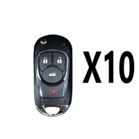(10 PACK) XHORSE BUICK STYLE - 4B UNIVERSAL REMOTE FLIP KEY FOR VVDI KEY TOOL (WIRED)