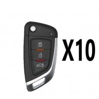 (10 PACK) XHORSE KNIFE STYLE - 3B UNIVERSAL REMOTE FLIP KEY FOR VVDI KEY TOOL (WIRED)