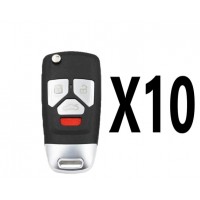 (10 PACK) XHORSE AUDI STYLE - 4B UNIVERSAL REMOTE FLIP KEY (WIRED) 