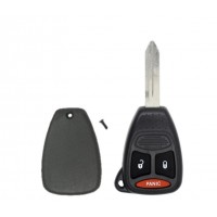 DURASHELL RUGGED 3 BUTTON REMOTE HEAD KEY SHELL FOR CHRYSLER / JEEP / DODGE 