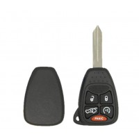 DURASHELL RUGGED 5 BUTTON REMOTE HEAD KEY SHELL FOR CHRYSLER / JEEP / DODGE