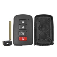 REPLACEMENT 4 BUTTON  REMOTE SHELL FOR TOYOTA SMART KEY HYQ14FBA PN 89904-06140