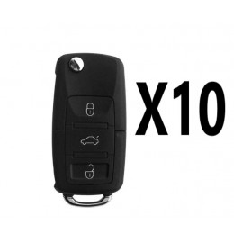 (10 PACK) XHORSE VOLKSWAGEN STYLE - 3B UNIVERSAL REMOTE FLIP KEY FOR VVDI KEY TOOL (WIRED)