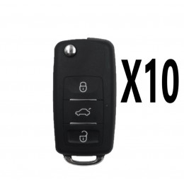 (10 PACK) XHORSE VOLKSWAGEN STYLE - 3B WATERPROOF UNIVERSAL REMOTE FLIP KEY FOR VVDI KEY TOOL (WIRED)
